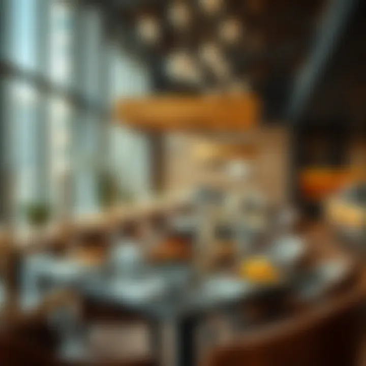 Dining Area Featuring Culinary Delights Dining area with diverse culinary options