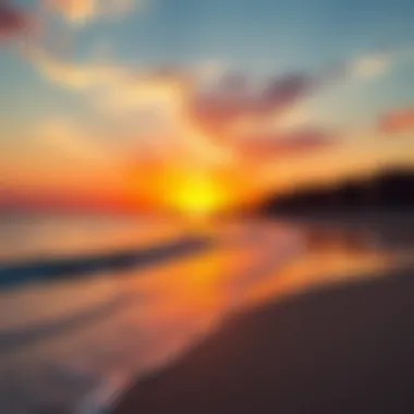 Stunning sunset over Al Hamra Village beach