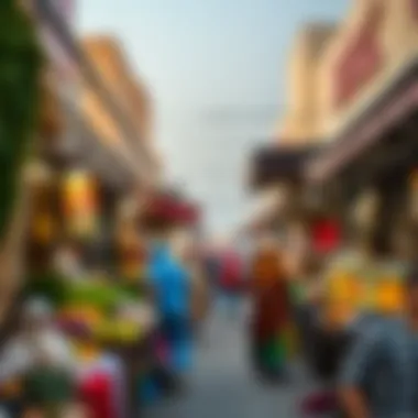Local Market Scene in Al Maya JVC A vibrant local market scene in Al Maya JVC, illustrating the dynamic lifestyle and cultural diversity