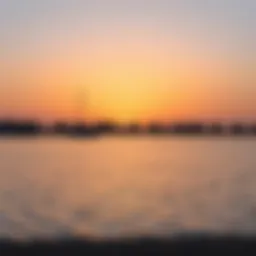 Tranquil sunset view over Al Qudra Lake