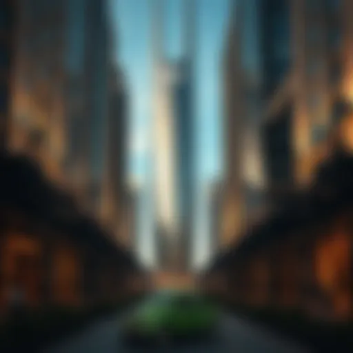 Architectural Elegance of Al Reef Downtown A stunning view of Al Reef Downtown's architectural design showcasing modern elegance