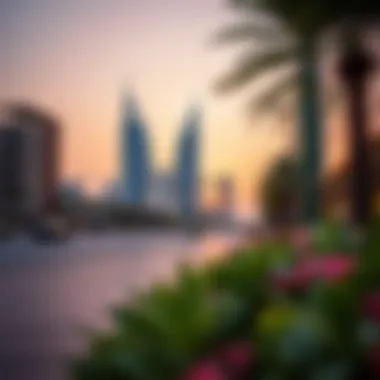 Photographer capturing the essence of Al Reef Downtown at sunset