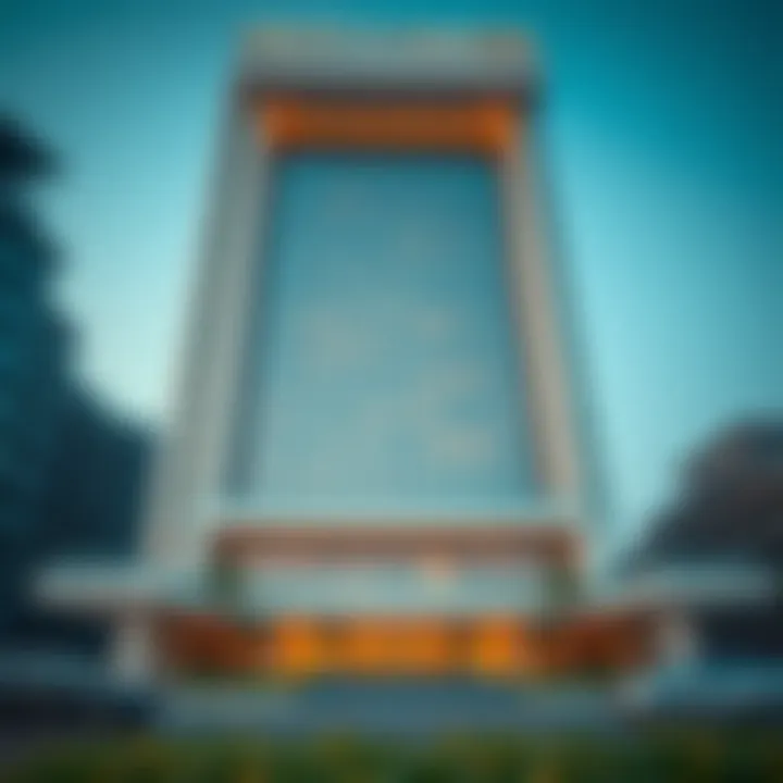 The Architectural Marvel of Arjan Tower Stunning architectural façade of Arjan Tower showcasing modern design elements