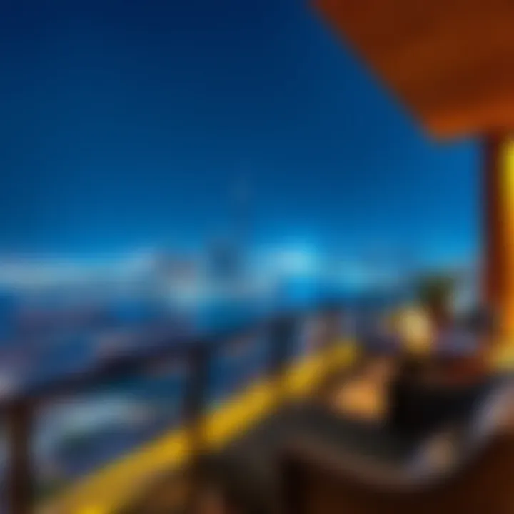 Breathtaking Skyline Views from the Balcony Stunning skyline view from the hotel balcony