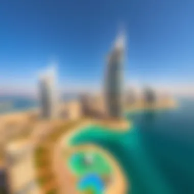 Panoramic Coastline Views from Beach Isle Tower 2 Breathtaking views from Beach Isle Tower 2 highlighting Dubai's coastline