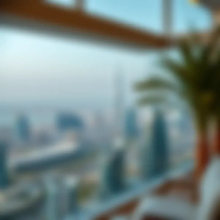 Panoramic View of Dubai Skyline with Burj Binghatti Panoramic skyline view including Burj Binghatti