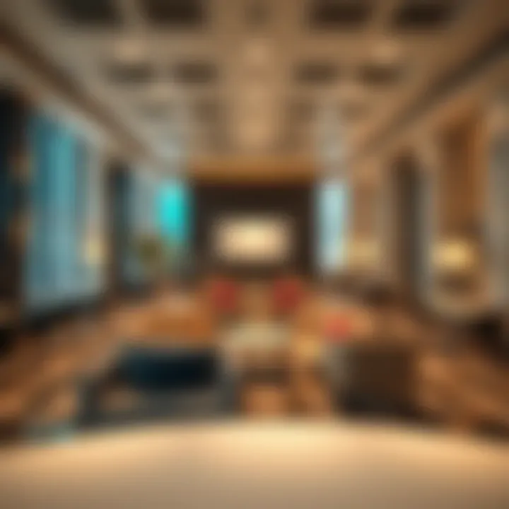 Professional Networking Space Networking area in a Dubai business lounge promoting professional connections