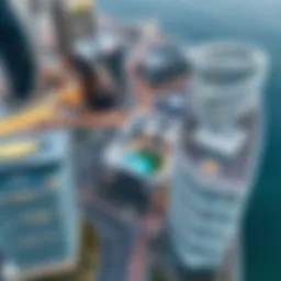 Aerial view of Capital Bay showcasing modern architecture