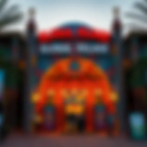 Entrance to Global Village: A Cultural Mosaic Vibrant entrance of Global Village showcasing cultural diversity