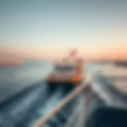 Ferry navigating the waters between Dubai and Sharjah