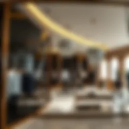 Luxury boutique interior showcasing high-end fashion