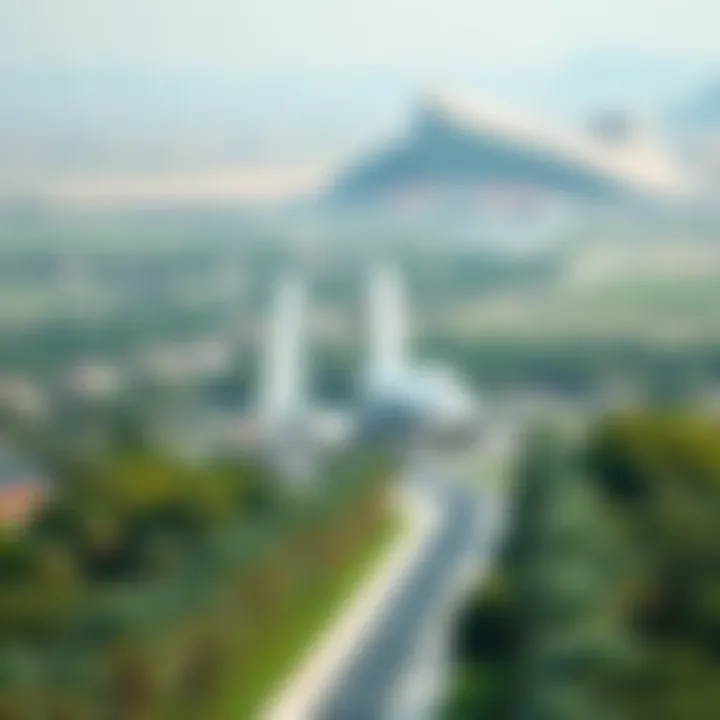Landscape surrounding One Zabeel highlighting green spaces