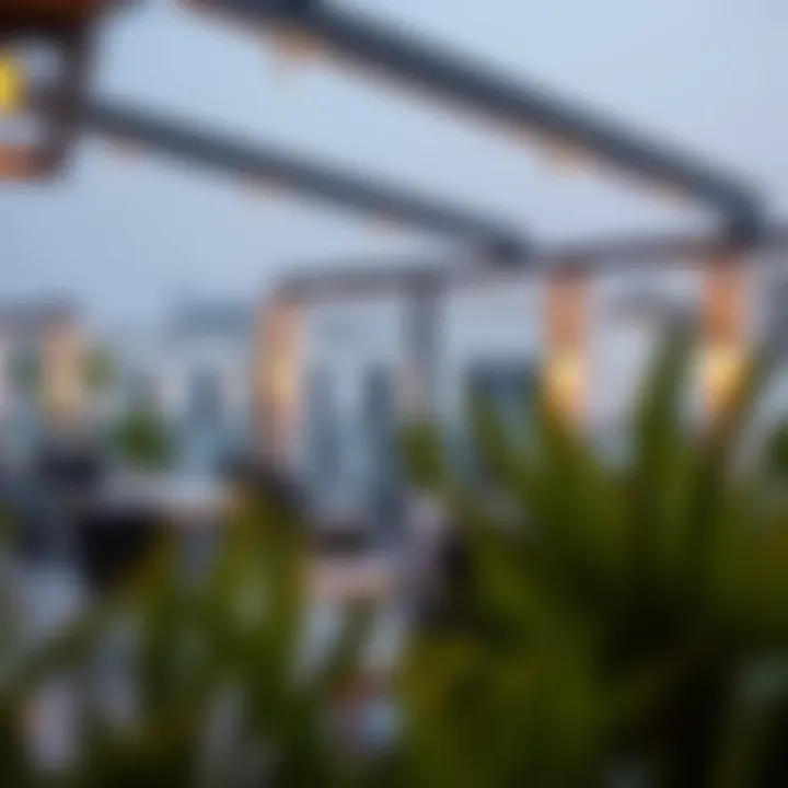 Relaxing Outdoor Terrace in Coworking Space Outdoor terrace area of a coworking space