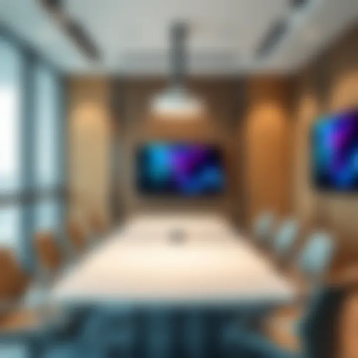 Technologically Equipped Meeting Room Stylish meeting room equipped with technology