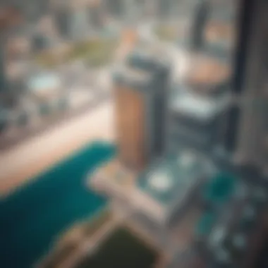 Aerial perspective of Creek Horizon Tower highlighting its strategic location