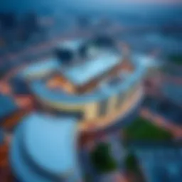 Aerial view of Deira Mall showcasing its modern architecture and surrounding infrastructure