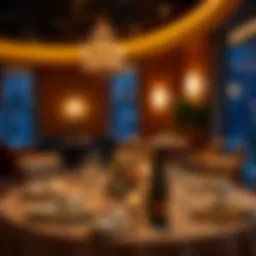 Elegant fine dining setup with ambient lighting
