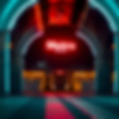 Illuminated Metro Station at Night Night view of a Dubai Metro station illuminated