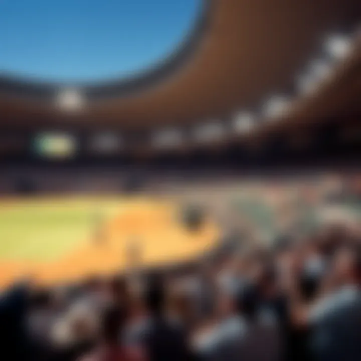 Excitement of International Tennis at Dubai Stadium A thrilling match at the Dubai Tennis Stadium with enthusiastic fans