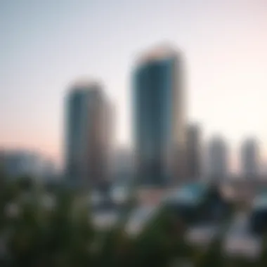 Luxurious high-rise buildings in Dubai