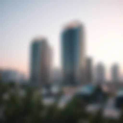 Luxurious high-rise buildings in Dubai