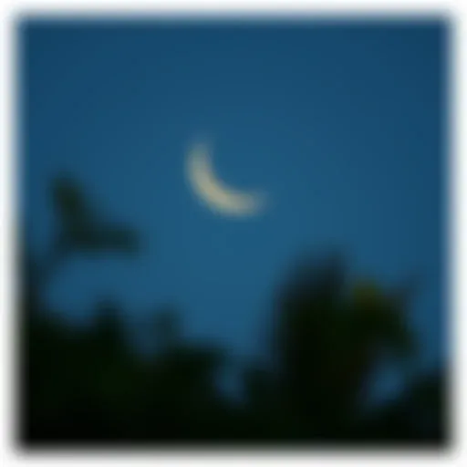 Crescent Moon Significance in Eid Crescent moon symbolizing the start of Eid celebrations