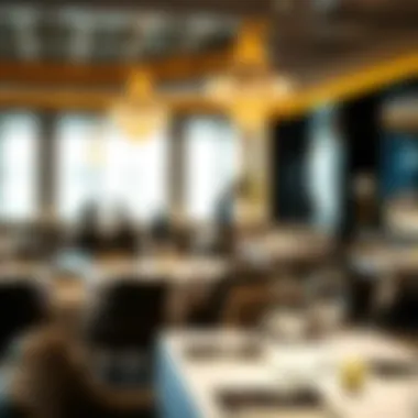 Fine dining setup in one of the restaurants