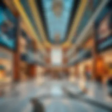 Luxurious shopping experience inside the mall