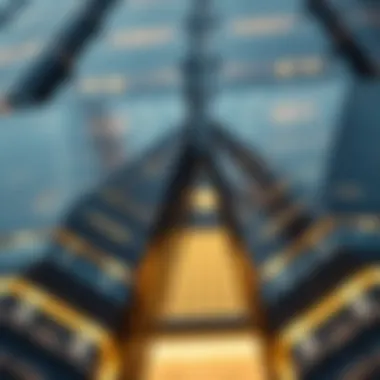 Close-up of the intricate details and textures of the Burj Khalifa Wings