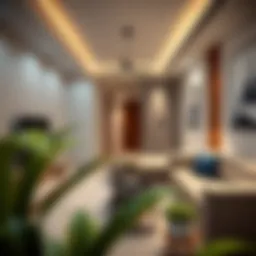 Modern 1 BHK apartment interior showcasing contemporary design