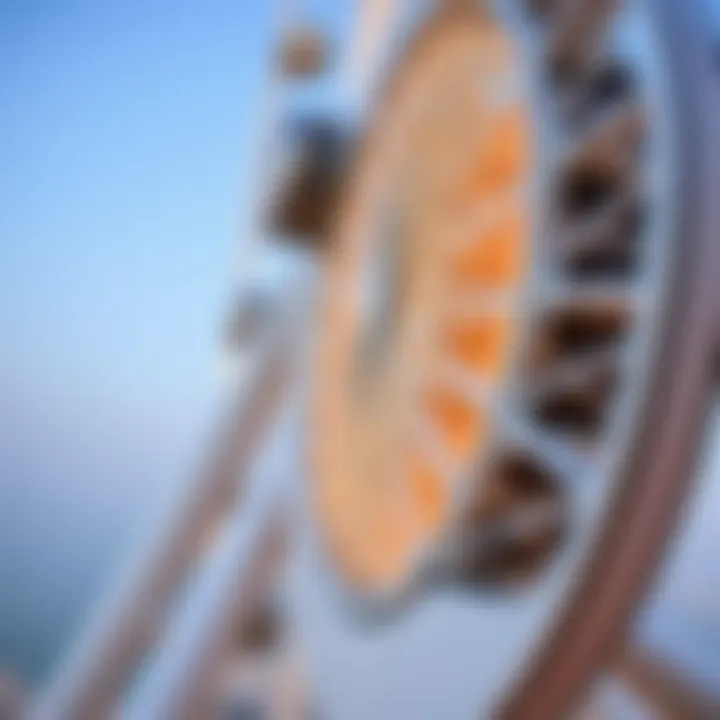 Architectural Marvel: Close-Up of Ain Dubai's Design An architectural close-up of Ain Dubai's intricate design