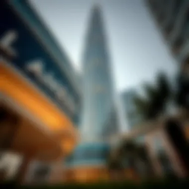 Modern Architecture of Al Ameer Tower Architectural details of Al Ameer Tower showcasing modern design