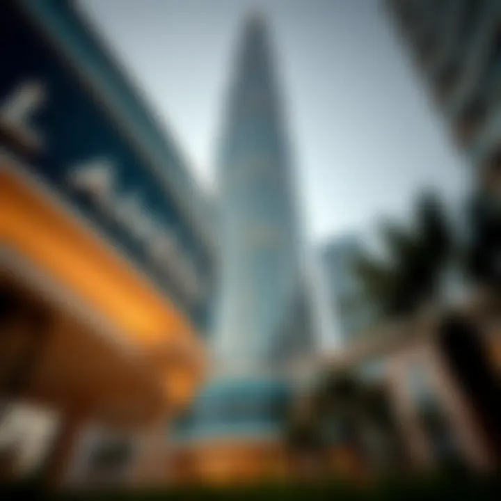 Modern Architecture of Al Ameer Tower Architectural details of Al Ameer Tower showcasing modern design