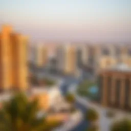 Panoramic view of Al Rashidiya showcasing modern residential buildings