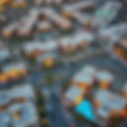 Aerial view showcasing the vibrant residential area of Al Warqa 1