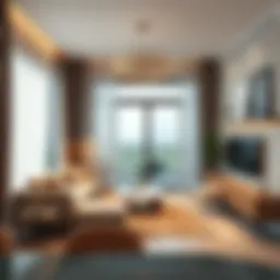 Modern studio apartment showcasing contemporary design elements in Al Wasl