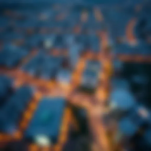 Aerial view of العين دبي showcasing modern architecture and urban development