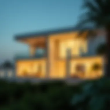 Innovative Architectural Design in Real Estate Modern architectural design of a property in the Arabian Gulf