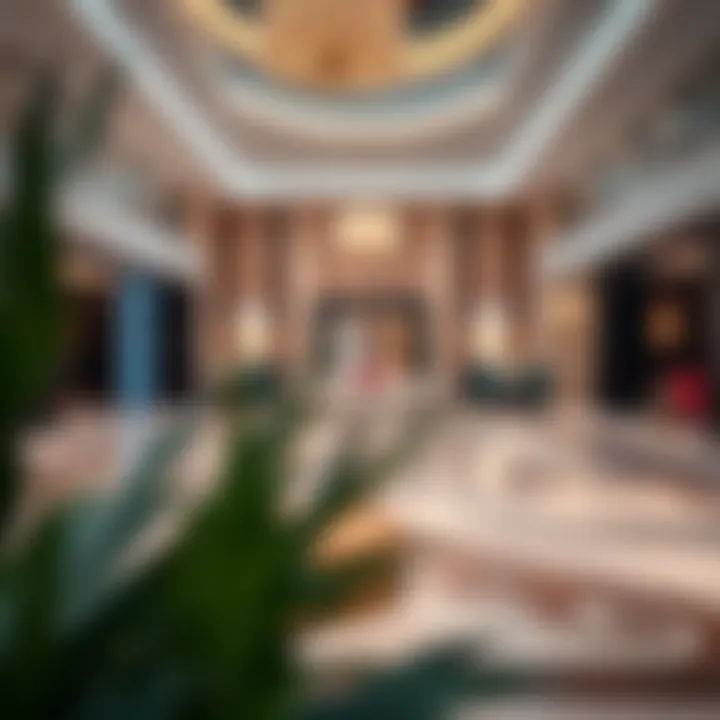 Luxurious interior lobby of Arjaan by Rotana