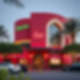 Exterior view of مطعم البيك showcasing its vibrant architecture