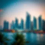 Business Bay Skyline A stunning view of the skyline in Business Bay showcasing modern architecture