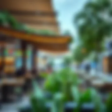 Alfresco Dining Atmosphere A charming outdoor dining space within the mall