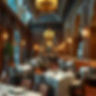 Cultural Dining Experience Elegant dining setting with diverse cultural elements