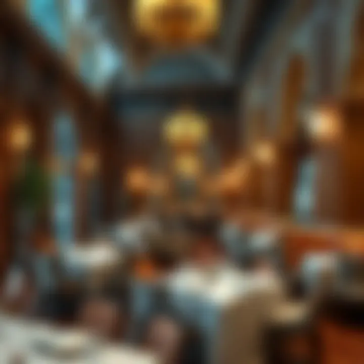 Cultural Dining Experience Elegant dining setting with diverse cultural elements