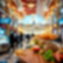 A vibrant display of international cuisines at Ibn Battuta Mall