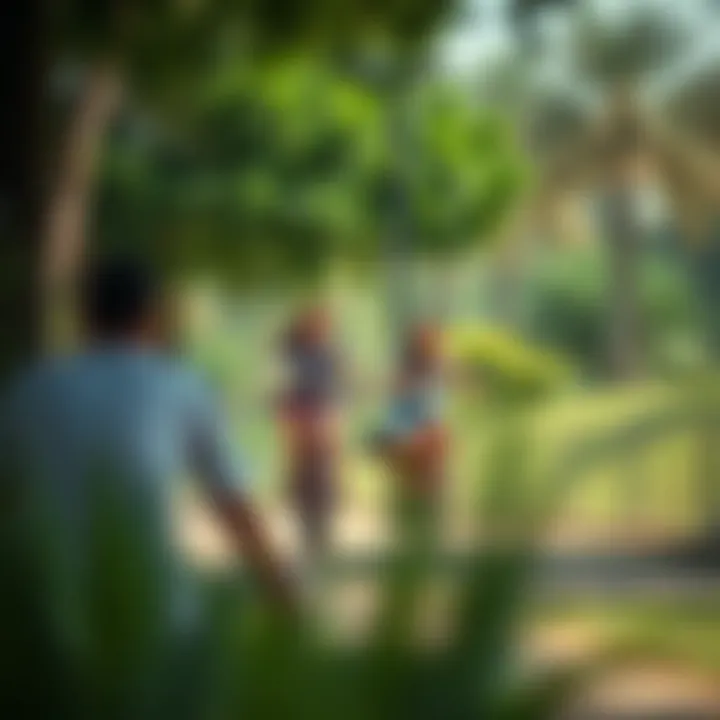 Leisurely Bike Ride through the Greenery of Mushrif Park Visitors enjoying a leisurely bike ride amidst lush greenery at Mushrif Park