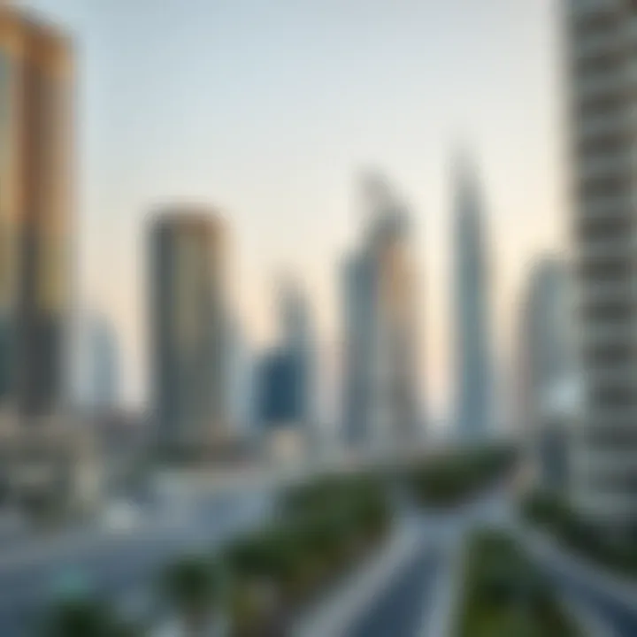Real Estate Dynamics in Deira Modern skyline of Deira highlighting real estate developments