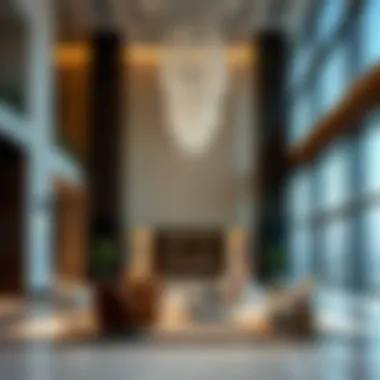 Modern Lobby of Dhafir Holdings Tower Luxurious lobby interior showcasing modern design