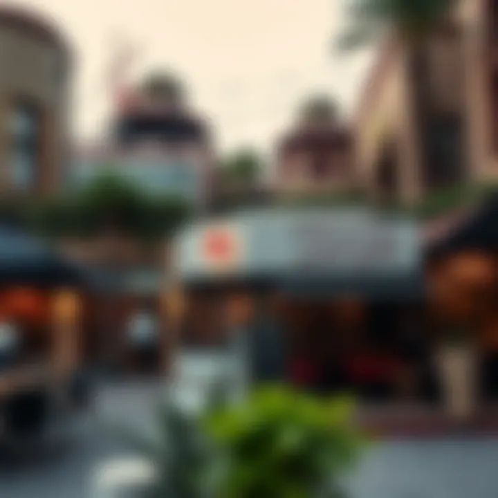 A vibrant cultural hub bustling with art and creativity