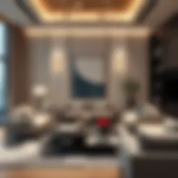 A modern living room showcasing contemporary furniture